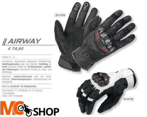 Rękawice motocyklowe Buse Airway