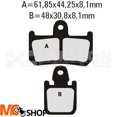 Klocki hamulcowe EBC (4 szt.) FA442/4 4101545 Yamaha MT-01