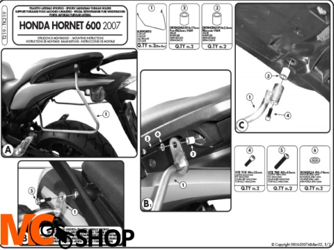 GIVI T219 stelaż sakw Hornet 600