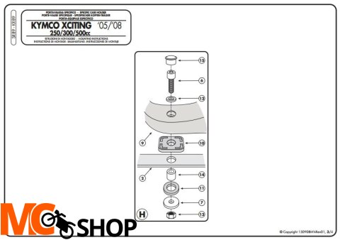 Givi SR89 Stelaż MONOKEY-Kymco Xciting 250-300-500 05-09.