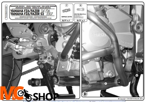 Givi TN358 GMOLE Yamaha FZ6 / FZ6 Fazer / S2