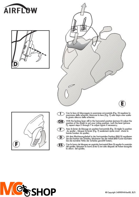 GIVI AF5107 szyba Airflow BMW F 700 GS