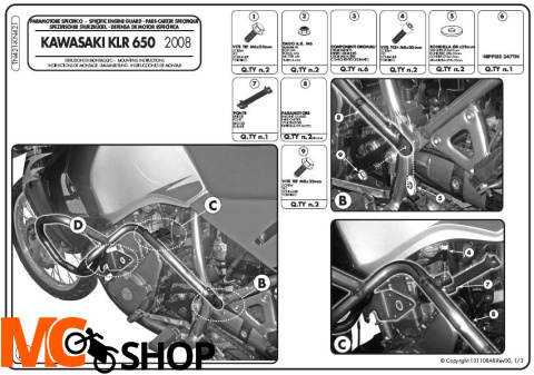 GIVI TN421 GMOLE KAWASAKI KLR 650 Enduro (07 > 16)