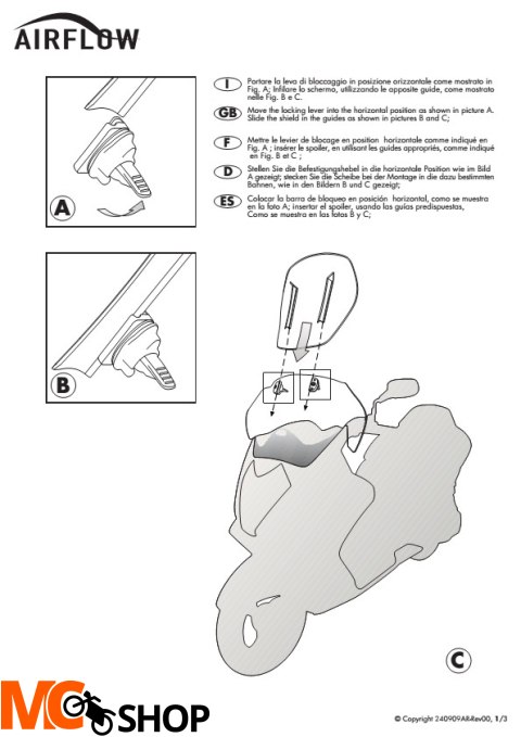 GIVI AF5110 szyba Airflow F 800 GS Adventure