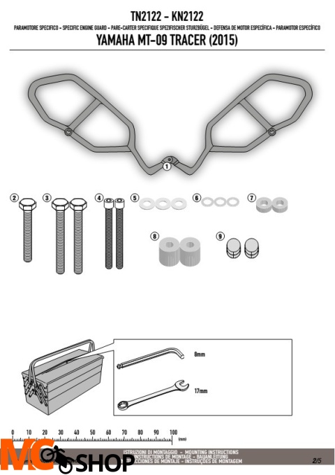 Gmole Givi TN2122 do YAMAHA MT-09 (15-16) osłony silnika