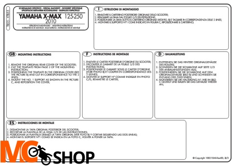 GIVI TB55 OPARCIE YAMAHA X-MAX 125-250