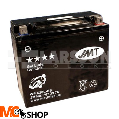 Akumulator żelowy JMT YTX20L-BS (WPX20L-BS) 1100312 Harley Davidson FLSTF 1600