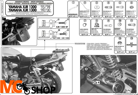 Kappa K3410 Stelaż centralny do Yamaha XJR