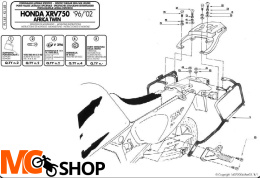 Kappa KL148 Stelaż boczny Honda Africa Twin 750 (96 > 0