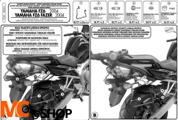 Kappa TK351 Stelaż sakw Yamaha Fz 6- Fz 600 Fazer (04-08)