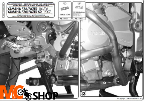 Kappa KN358 GMOLE Yamaha FZ6 / FZ6 Fazer / S2