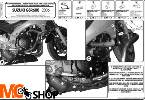 Kappa KN535 GMOLE GSR 600 (06 > 11)