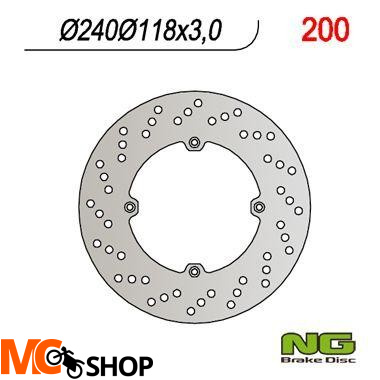 NG TARCZA HAMULCA PRZÓD HONDA XL 600R (83-87), CR 125 (85-88) NG200