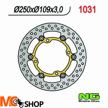 NG TARCZA HAMULCA PRZÓD KWASAKI KXF 250/450 PŁYWAJĄCA 250MM NG1031