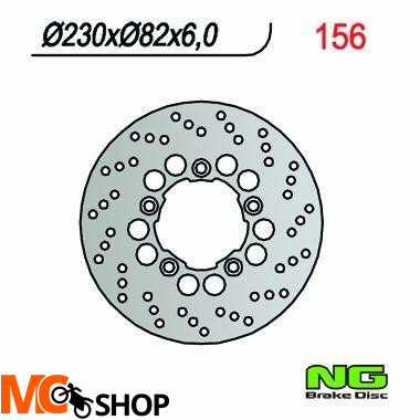 NG TARCZA HAMULCA TYŁ KAWASAKI ZX6R (95-97), ZX 7R (96-03), ZXR 750 NG156