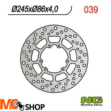 NG TARCZA HAMULCOWA PRZÓD YAMAHA XT 350 85-95, YZ 250 89-91 NG039