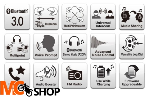 Interkom uniwersalny SENA SMH5-FM DO 700M (1szt) FM