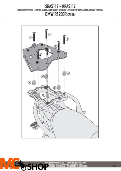 Kappa KRA5117 płyta aluminiowa R 1200 R /RS (15 > 16)