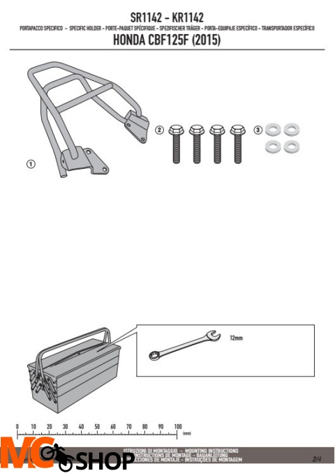 KAPPA STELAŻ centralny HONDA CB 125F (2015)