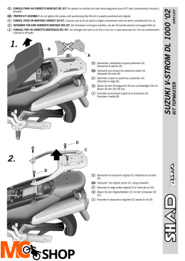 STELAŻ SHAD KSHS0VS12ST SUZUKI V-STROM 1000 - 02/13