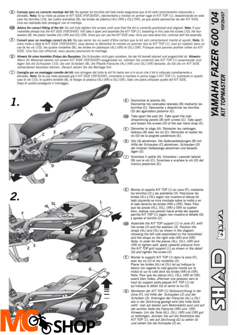 STELAŻ SHAD KSHY0FZ64ST YAMAHA FAZER FZ6 N - 04/12