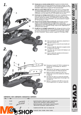 STELAŻ SHAD KSHY0XJ69ST YAMAHA DIVERSION XJ6 ABS - 09/16