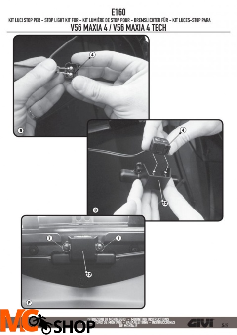 GIVI E160 ŚWIATŁO STOP DO KUFRA V56