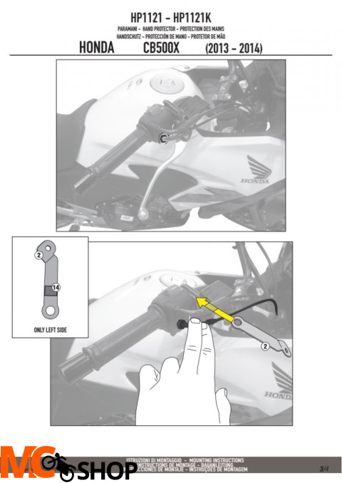 GIVI HP1121 HANDBARY HONDA CB500X (13-14)