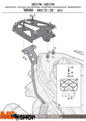 GIVI SR2117M YAMAHA X-MAX 125-250 (14>15) Stelaż kufra centralnego Monolock (bez płyty)  