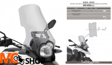 KAPPA KD5101ST SZYBA BMW G 650GS 11-16 (41X39cm) PRZEZROCZYSTA