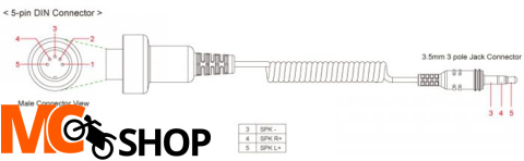 SENA PRZEWÓD ŁĄCZĄCY NADAJNIK SM10 Z ZESTAWEM AUDIO