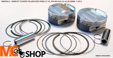 WOSSNER KOMPLET TŁOKÓW POLARIS RZR XP900 '11-'14, XP4 900 4X4 '12-'14 (92,95MM, 11.00:1)