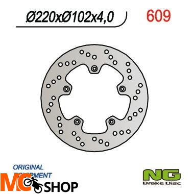 NG609 TARCZA HAMULCOWA YAMAHA TZR 50R 03-12 (220X102X4) 5 OTWORÓW ŚR.6,5