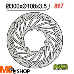 NG867 TARCZA HAMULCOWA DERBI 50/125, APRILIA 50/125, RIEJU 50 SMX (300x108x3,5)