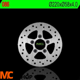 NG086 TARCZA HAMULCOWA KYMCO 50/125/150/250 (220X58X4) (5X10,5MM)