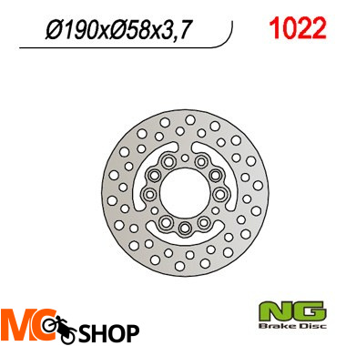 NG1022 TARCZA HAMULCOWA APRILIA 50 SKUTER (190x58x3,7)