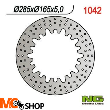 NG1042 TARCZA HAMULCOWA BMW R80 RT/K75/K1100/R1100RS (285X165X4,8)