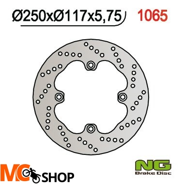 NG1065 TARCZA HAMULCOWA SUZUKI AN 650 BURGMAN 02-03 (250x117x5,7)