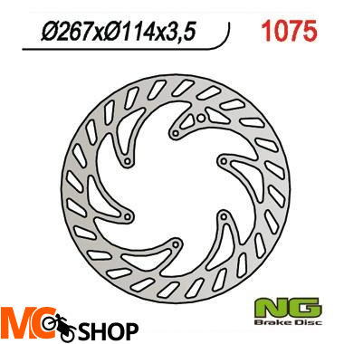 NG1075 TARCZA HAMULCOWA CPI 50 SUPERMOTO 07-09 (ŚR. 267MM) (267x-x3,5)