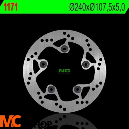 NG1171 TARCZA HAMULCOWA KTM DUKE 690 '08-'15, SUPERMOTO 950/990 '05-'08, SUPERDUKE 690/950/990 (240X107,5X5) (5X8,5MM)