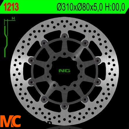 NG1213 TARCZA HAMULCOWA KAWASAKI ZX6R 636, Z800, ZX10R, Z1000, ZZR1400, GTR1400, ZX14