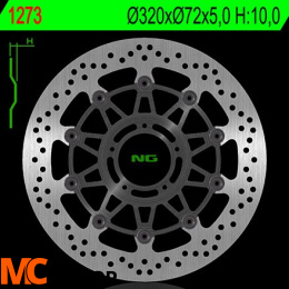 NG1273 TARCZA HAMULCOWA DUCATI 796/821/1078/1100/1200 '11-'16 (320X72X5) (5X8,5MM)