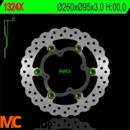 NG1324X TARCZA HAMULCOWA KTM 250/350 FREERIDE '12-'15 (PŁYWAJĄCA) (260X95X3) (4X6,5MM)