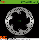 NG1361 TARCZA HAMULCOWA APRILIA ETV 1000 CAPONORD (01-07) (272X140,5X5) (6X8,5MM)