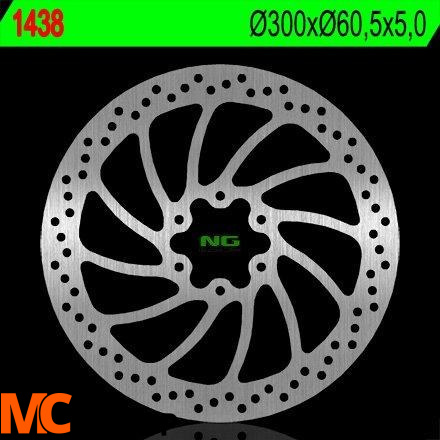 NG1438 TARCZA HAMULCOWA KTM DUKE 125/200/390 '14-'15, RC 125/200/390 '14-'15 (300X60,5X4) (6X8,5MM)