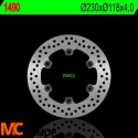 NG1490 TARCZA HAMULCOWA YAMAHA YZF 125R '14-'15, MT 125 '15 (230X118X4) (6X8,5MM)