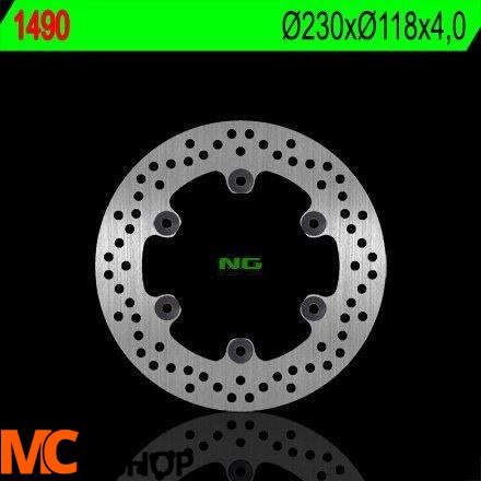 NG1490 TARCZA HAMULCOWA YAMAHA YZF 125R '14-'15, MT 125 '15 (230X118X4) (6X8,5MM)