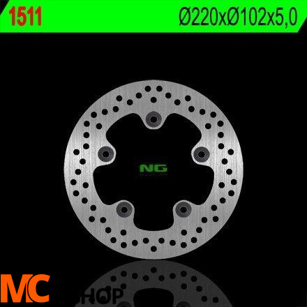 NG1511 TARCZA HAMULCOWA YAMAHA YZF R1 '15-'16 (220X102X5) (5X10,5MM)