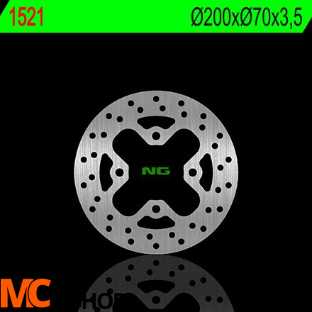 NG1521 TARCZA HAMULCOWA KAWASAKI KFX 450R '08-'14 (200X70X3,5) (4X10,5MM)