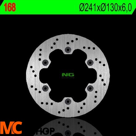 NG168 TARCZA HAMULCOWA KAWASAKI GPX 600R '88-'96 (241X130X6) (4X10,5MM)